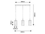 Pendul Callia, metal gri, E14 x3 MAX 25W, L640MM, H100MM - imagine 5