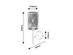Aplică Callia, metal gri, E14 x1 MAX 25W, Ø100MM, H320MM - imagine 6