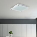 Plafonieră Lars, metal alb, LED 18W, L400MM, H400MM