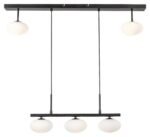 Pendul Calista, metal negru, abajur alb, G9 x5 MAX 28W, L890MM - imagine 3
