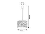 Lampă pentru copii Hanka, plastic alb, abajur multicolor, E27 x1 MAX 40W, Ø280MM - imagine 6