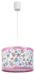 Lampă pentru copii Hanka, plastic alb, abajur multicolor, E27 x1 MAX 40W, Ø280MM - imagine 3
