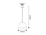 Pendul Malia, metal gri, E27 x1 MAX 60W, Ø295MM - imagine 5