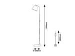 Lampadar Malia, metal gri, E27 x1 MAX 25W, L220MM, H1350MM - imagine 5