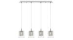 Pendul Duchess, metal crom, abajur transparent, G9 x4 MAX 40W, L720MM, H120MM - imagine 3
