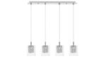 Pendul Duchess, metal crom, abajur transparent, G9 x4 MAX 40W, L720MM, H120MM - imagine 4