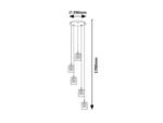 Pendul Duchess, metal crom, abajur transparent, G9 x5 MAX 40W, Ø390MM - imagine 5