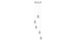 Pendul Duchess, metal crom, abajur transparent, G9 x5 MAX 40W, Ø390MM - imagine 4