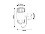 Aplică Dimitri, metal negru, E27 x1 MAX 40W, Ø100MM, L100MM, H220MM - imagine 4