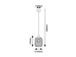 Pendul Grendel, metal fag, abajur negru mat, E27 x1 MAX 60W, Ø150MM, H175MM - imagine 5