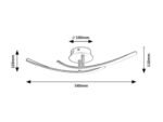 Plafonieră Tatjana, metal argintiu, abajur alb, LED 15W, L540MM, H120MM - imagine 5