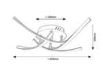 Plafonieră Tatjana, metal argintiu, abajur alb, LED 30W, Ø620MM - imagine 5