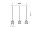 Pendul Farfalle, metal/ lemn negru, E27 x3 MAX 40W, Ø180MM - imagine 5