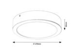 Lumină indirectă Shaun, plastic alb, LED 18W, Ø170MM - imagine 5