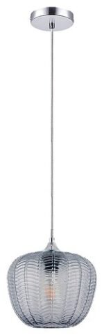 Pendul Monet, metal crom, abajur fumuriu, E27 x1 MAX 40W, Ø235MM - imagine 4