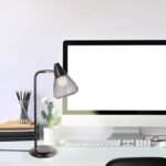 Veioză Fanny, metal negru, abajur auriu, E14 x1 MAX 25W, L150MM, H460MM