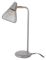 Veioză Fanny, metal gri, abajur trandafiriu-auriu, E14 x1 MAX 25W, L150MM, H460MM - imagine 3