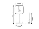 Veioză Rufin, metal fag, abajur negru, E27 x1 MAX 40W, L200MM, H430MM - imagine 5