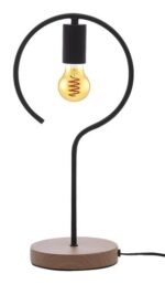 Veioză Rufin, metal fag, abajur negru, E27 x1 MAX 40W, L200MM, H420MM - imagine 3