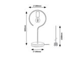 Veioză Rufin, metal fag, abajur negru, E27 x1 MAX 40W, L200MM, H420MM - imagine 5
