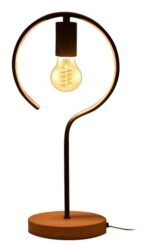 Veioză Rufin, metal fag, abajur negru, E27 x1 MAX 40W, L200MM, H420MM - imagine 4