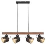 Pendul Rotem, Nuc, E14 4x40W, Ø110mm, Rabalux - imagine 3