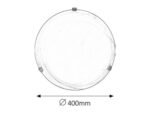 Plafonieră Alabastro, metal, abajur alabastru alb, E27 x2 MAX 60W, Ø400MM (cod 3302) - imagine 4