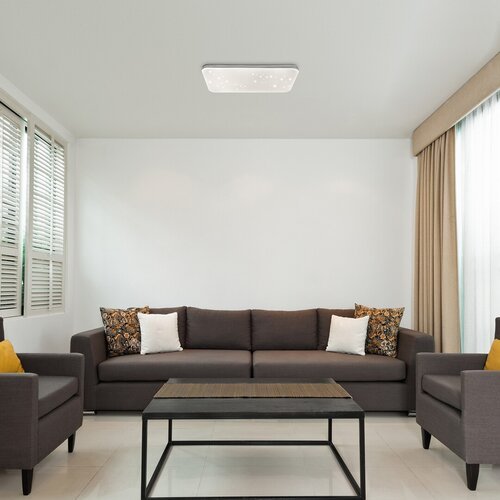 3410-e.jpg Plafonieră Oscar, metal crom, abajur alb, LED 36W, L635MM, H330MM - imagine 1