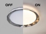 Plafonieră Arcadia, metal gri, abajur alb, LED 48W, Ø510MM, L510MM, H68MM - imagine 4
