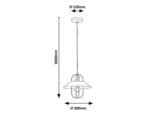 Pendul Nesrin, metal auriu, abajur bej, E27 x1 MAX 40W, Ø300MM - imagine 4
