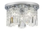 Plafonieră Rosanna, metal crom, abajur transparent, G9 x5 MAX 40W, Ø380MM - imagine 3