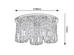 Plafonieră Rosanna, metal crom, abajur transparent, G9 x5 MAX 40W, Ø380MM - imagine 8
