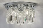 Plafonieră Rosanna, metal crom, abajur transparent, G9 x5 MAX 40W, Ø380MM - imagine 4