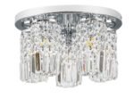 Plafonieră Rosanna, metal crom, abajur transparent, G9 x5 MAX 40W, Ø380MM - imagine 7