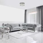 Plafonieră Rosanna, metal crom, abajur transparent, G9 x5 MAX 40W, Ø380MM