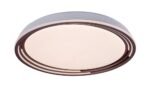 Plafonieră Valter, metal maro, abajur alb, LED 36W, Ø515MM - imagine 3