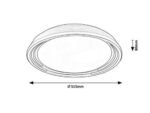 Plafonieră Valter, metal maro, abajur alb, LED 36W, Ø515MM - imagine 9