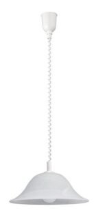 Pendul Alabastro, plastic, abajur alabastru alb, E27 x1 MAX 60W, Ø420MM - imagine 3