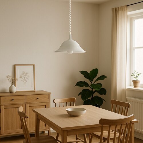 3904-e.jpg Pendul Alabastro, plastic, abajur alabastru alb, E27 x1 MAX 60W, Ø420MM - imagine 1