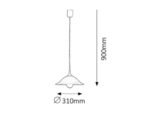 Pendul Alabastro, plastic, abajur alabastru alb, E27 x1 MAX 60W, Ø310MM - imagine 5