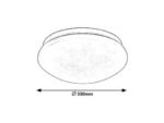 Plafonieră Lucas, metal alb, LED 18W, Ø330MM (cod 3937) - imagine 5
