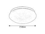 Plafonieră Lucas, metal alb, LED 24W, Ø380MM (cod 3938) - imagine 6