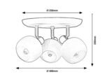 Spot Soraya, metal verde, abajur alb, E14 x3 MAX 40W, Ø300MM - imagine 5