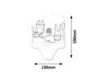 Lampă pentru copii Cathy, plastic multicolor, E14 x1 MAX 7W, L130MM, H190MM - imagine 6