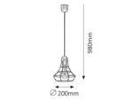 Pendul Ramsey, Negru, E27 1x60W, Ø200mm, Rabalux - imagine 6