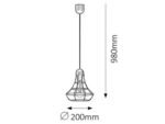 Pendul Ramsey, Cupru, E27 1x60W, Ø200mm, Rabalux - imagine 5