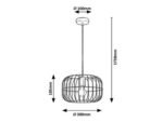 Pendul Xenia, Alb, E27 1x60W, Ø300mm, Rabalux - imagine 5