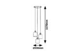 Pendul Natina, metal maro, E14 x3 MAX 25W, L330MM - imagine 4