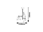 Pendul Aviana, metal alb, abajur transparent, LED 18W, Ø435MM - imagine 4