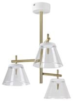 Pendul Aviana, metal alb, abajur transparent, LED 18W, Ø435MM - imagine 3